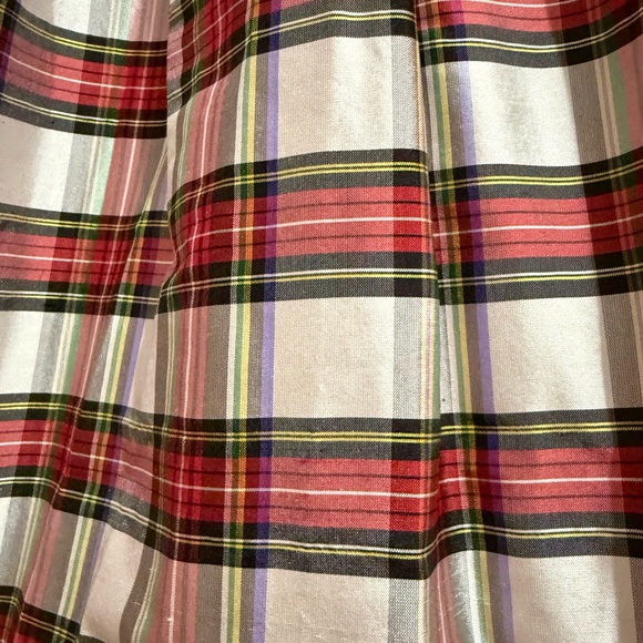 Marco & Lizzy 100% silk/tule Red & plaid, sleeveless dress. NWT Sz 14 paid $200. - Picture 5 of 10